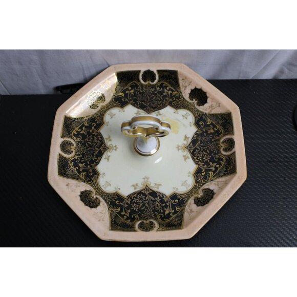 Beautiful Dish With Unique Colors And Deigns With Handle - Picture 3 of 9